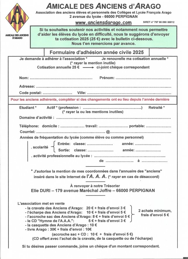 L'Amicale des Anciens d'Arago - Perpignan L'Amicale des Anciens d'Arago - Perpignan